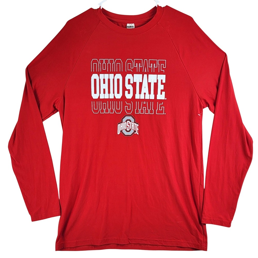 Ohio State Buckeyes‎ Sideline Apparel Shirt Mens M Red NCAA Long Sleeve Fanwear